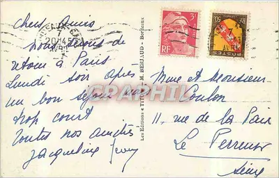 Bordeaux — Ogólny widok z wieży Świętego Michała — Wydawnictwo TITOUAUD — Rewers