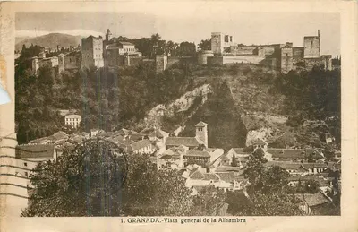 Granada — Allgemeiner Blick auf die Alhambra — anonymer Verleger, n°1