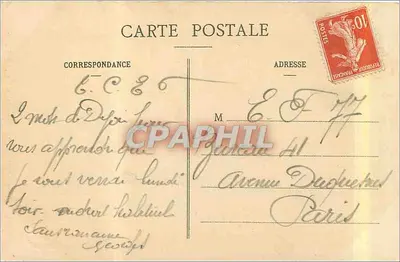 Dijon - Monument Carnot — door Math, Moreau en Gasq - L. V. uitg. — Achterkant