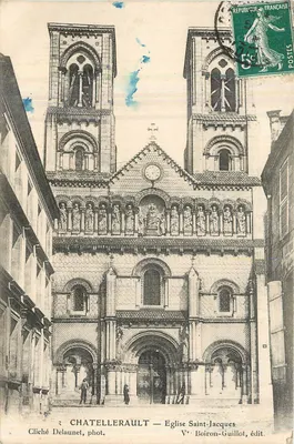 Châtellerault — Igreja de São Jacó — Cliché Delaunet, fot. — V° Boiron-Guillot, editor