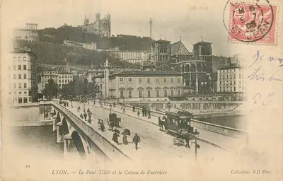 Lyon — Most Tilsit i wzgórze Fourvière — kolekcje ND Phot