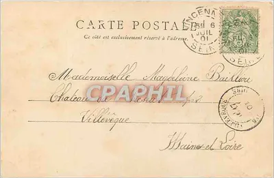 Fort de Vincennes — Porte du bois — POUYDEBAT, Paris, n°25 — Verso