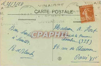 Tours — Vecchie Case — Piazza Plumeran — Edizione Nouveau Bazaur — Verso