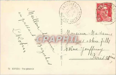 Nevers — Ogólny widok — Wydawca C.A.P. nr 72 — Rewers