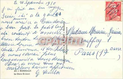 Estação Saint-Jean — Bordeaux — Éditions TITO — Verso