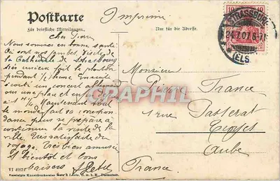 Strasbourg - Storchennest — H. Petry, wydawca VI 40827 — Rewers