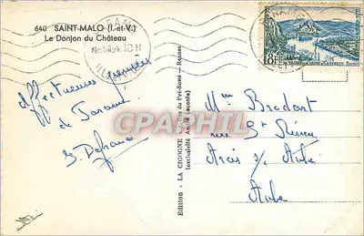 O Donjon do Castelo — A Cigogne — Edição do Pré-Botte — Verso