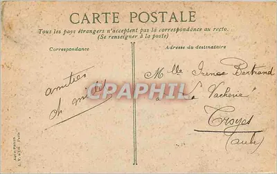 Le Havre - Perspektywa wielkiego Przystani — wydawca L. V. & Cie, Paryż, n°12 — Rewers