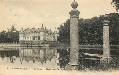 Rambouillet — O Parque — Perspectiva do Castelo, lado sul — Editor: Levi e Neuridin, Paris, n°8