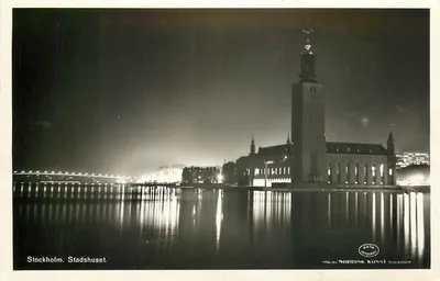 Estocolmo. Stadshuset — noite — editor Nordisk Konst, Estocolmo