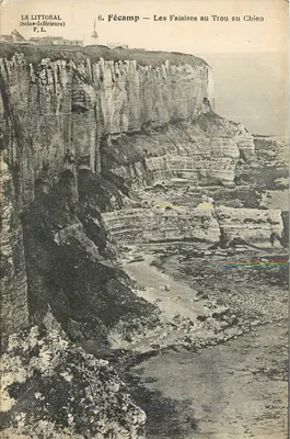 Fécamp — As Falésias no Tron do Cão — LE LITTORAL (Seine-Inférieure) F. L.