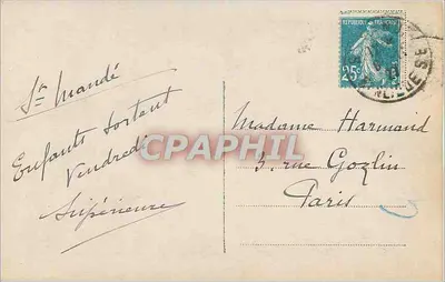 Lilie w słoiku — wnętrze katedry — wydawca A.H. nr 3344 — Rewers