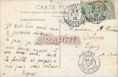 Stara pocztówka Violettes Fideille Modestle Kwiaty — Rewers