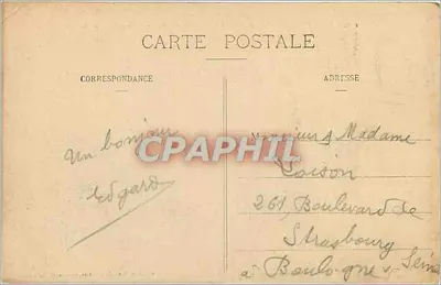 Costa de Esmeralda — La Tumba de Châteaubriand un Día de Tormenta — G.F. — Edición Gravin, sucesor, Saint-Malo — Reverso