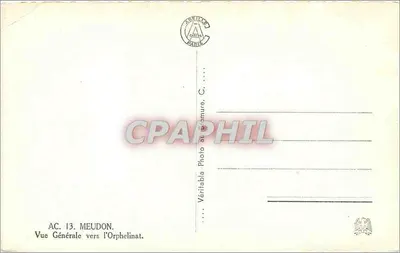 Meudon — Ogólny widok ku Orfanotrawie — Abellé & Cie, Paryż — Rewers
