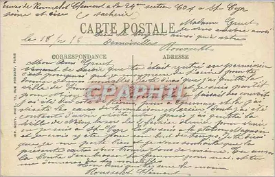 Palácio de Versalhes — Galeria dos Espelhos — Editor: Imp. Nouv. Phot. 75, Rue Fondary, Paris — Verso