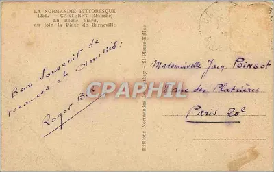 La Roche Biard — Carta postal pitoresca — Editor LE COUBÉY — Verso