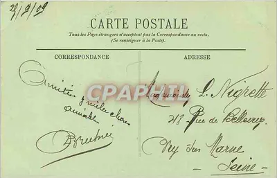 Chenonceaux — O Castelo — Fachada Ocidental — Vista dos Jardins — LL. — Verso