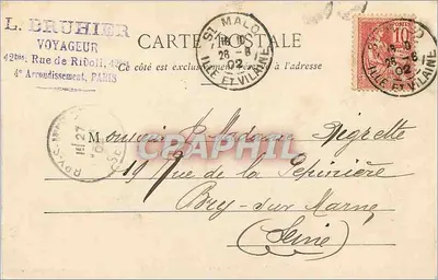 Saint-Malo - Porta São Vicente e Praça - G.F. D'Emande & Cie — Verso