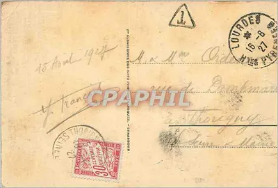 Lourdes — Bazylika i rzeka Gave — wydawca nieznany, nr 16 — Rewers