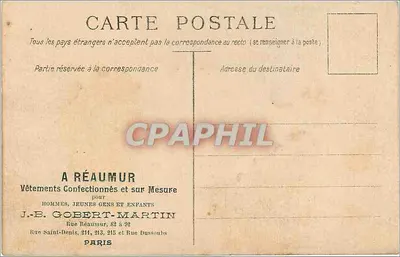 Tours — De Kathedraal — A. Gaud & Cie, uitgever, n° 3045 — Achterkant