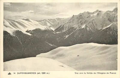 सुपरबाग्नेर (ऊंचाई 1800 मीटर) - वैली ऑफ हॉस्पिस डी फ्रांस की ओर का दृश्य - आर्ट्स डेज आर्ट्स, स्ट्रासबर्ग