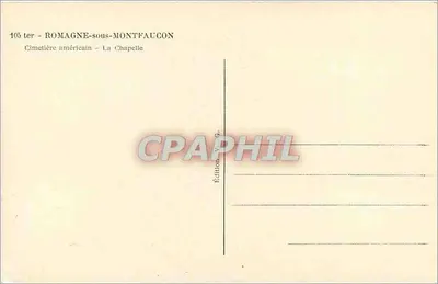 Amerykański cmentarz - Kaplica — Romagne-sous-Montfaucon — Wydawnictwo G. — Rewers