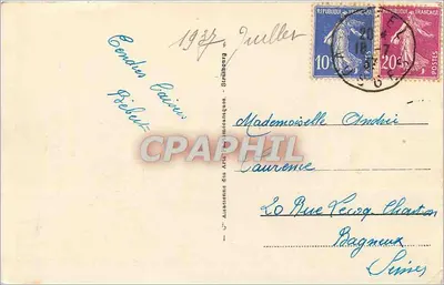 VITTEL - La Roseaie — ogród z pergolą — wydawca A.B. n°61 — Rewers