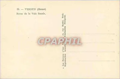 Verdun — Punkt na Trasie Świętej — Wydawca Yvon, Paryż — Rewers