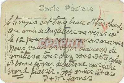 Biarritz — Rocher da Virgem, a Loge do Teatro — JND — Verso