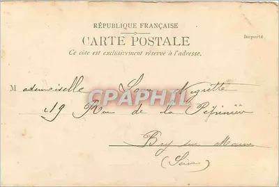 Buttes Chaumont, A Lanterna e o Ponte Suspensa — Paris — St. & Co. & D. 10083 — Verso