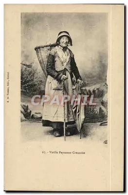 Velha Camponesa Creusana — Série 67 — A. de Nusse, editor, Gouzé