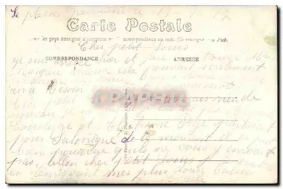 Sarthe-kleding — Vrouw met paraplu — Uitgave J. Bouveret, Le Mars - Châteaudun — Achterkant