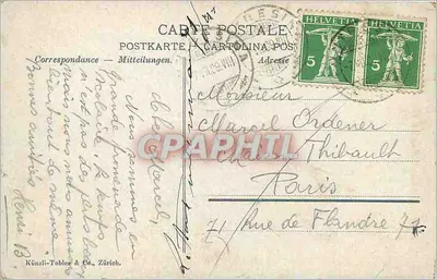 Pontresina — widok panoramiczny — Künzli-Tabler & Co., nr 293 — Rewers