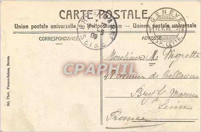 Genebra. O Ponte da Coulouvrière — B.&F. 948 — Verso