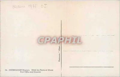 Hotel das Correios e Museu — Zeebrugge — Photocarte 'Albert' n°14 — Verso