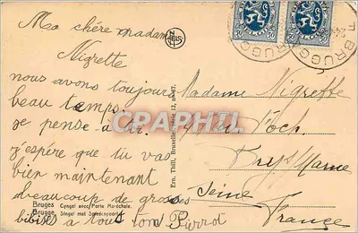 Bruksel - Cyngel z Porte Marchale — Em. Thill, Bruksel, seria 12, nr 87 — Rewers