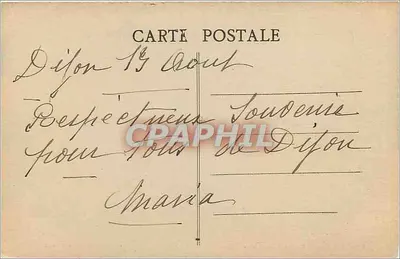 Dijon — Palazzo di Giustizia — Edit. Napoléon Fauré 1 bis, rue de la Gare - Dijon — Verso