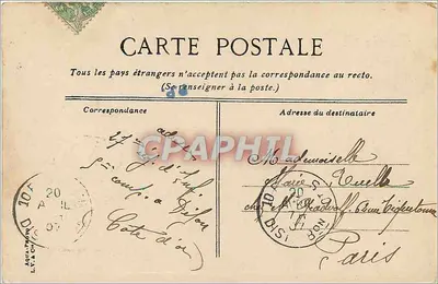 Dijon, Square Darcy — Hôtel de la Cloche — wydawca Postes, nr 425 — Rewers