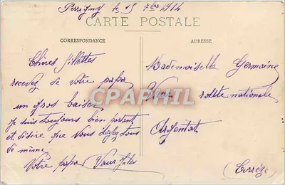 Estátua de François Rude (place Darcy) — Dijon — editor R. S. G. n° 86 — Verso