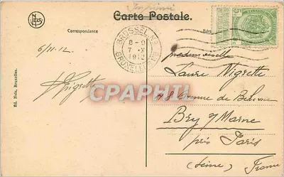 Bruxelas — Igreja de Santa Gudula — Éd. Nels, Bruxelas — Verso