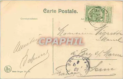 Willa przy Minnewater — Brukselę — NELS, seria Brukselę nr 15 — Rewers