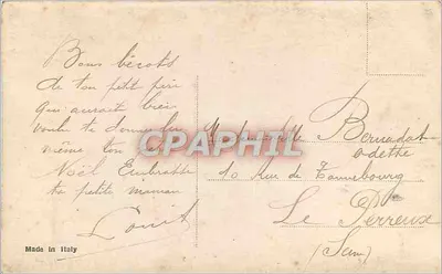 Dziecko zimą — Boże Narodzenie — F.T.D. 7069 — Rewers