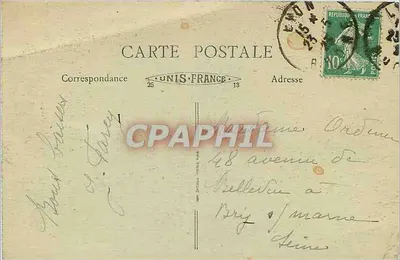 Lyon - Place des Terreaux - Les pigeons — Série 343, éditée par B.F. 'Lua' — Verso