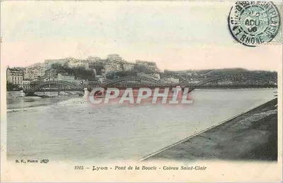 Lyon - Pont de la Boucle - Coteau Saint-Clair — B. F., Paris — n° de série non visible