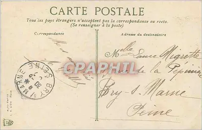 Lyon. Katedra Fourvières. Widok Wieży Metalowej — Wydawca L. L. G. C. (nr 1519) — Rewers