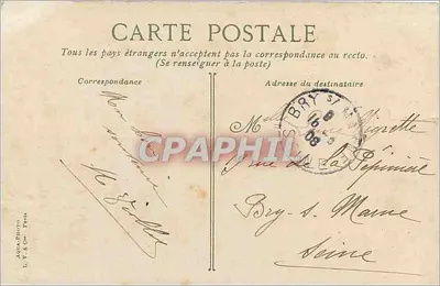 Lyon. El Parque; pequeño puente de piedra — editor L. T. & Cie, París, n°25 — Reverso