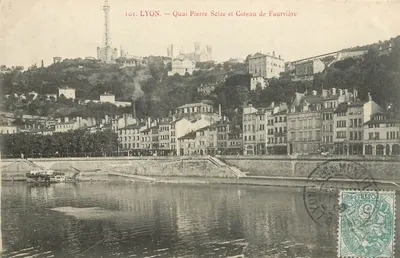 LYON — Quai Pierre Scize e Coteau de Fourvière — editor desconhecido, n° 101