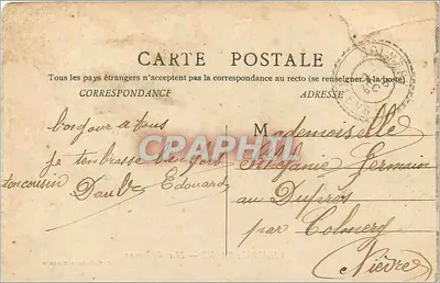 Bilhete postal antigo Chalon-sur-Saône Place de Bémin — Verso