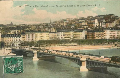 Lyon - Ponte Morand - Quai St-Clair e Coteau de la Croix-Rousse - L. E.